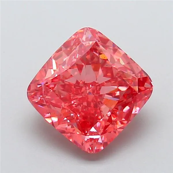 4.18ct Cushion modified Lab Grown Diamond (Colour Fancy Vivid Pink, Clarity VS2, IGI Certified)