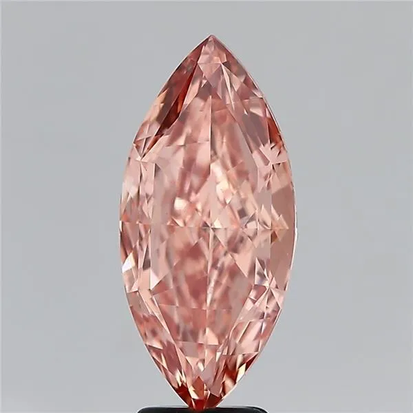 4.40ct Marquise Lab Grown Diamond (Colour Fancy Vivid Brown Pink, Clarity VS1, IGI Certified)