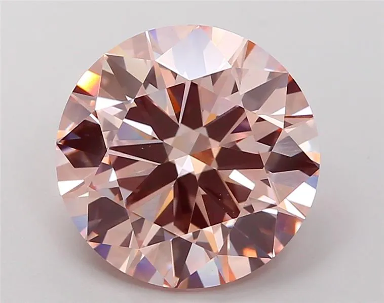 4.50ct Round Lab Grown Diamond (Colour Fancy Pink, Clarity VS1, Cut EX, IGI Certified)