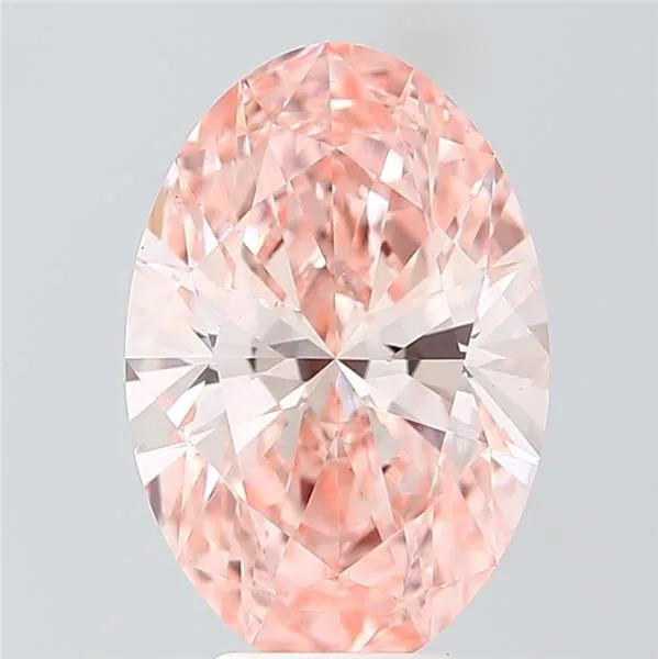 4.51ct Oval Lab Grown Diamond (Colour Fancy Vivid Pink, Clarity VS1, IGI Certified)