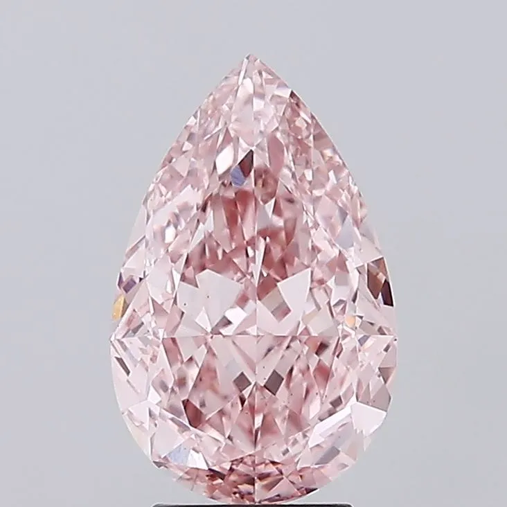 4.54ct Pear Lab Grown Diamond (Colour Fancy Vivid Pink, Clarity VS1, IGI Certified)