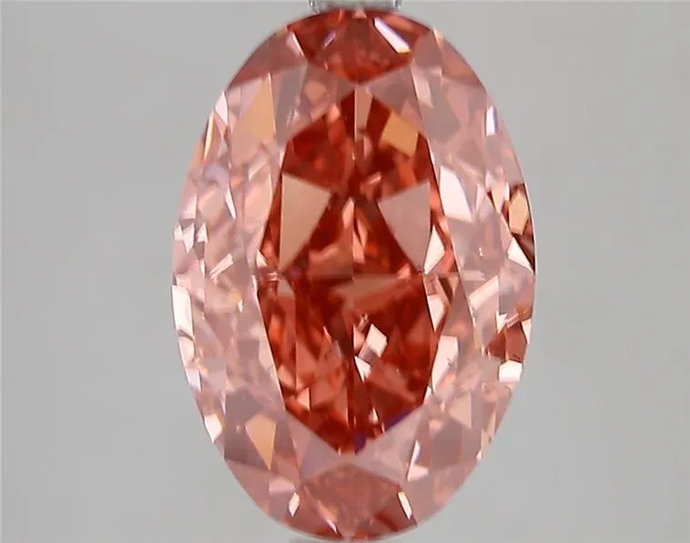 4.60ct Oval Lab Grown Diamond (Colour Fancy Vivid Pink, Clarity SI1, IGI Certified)