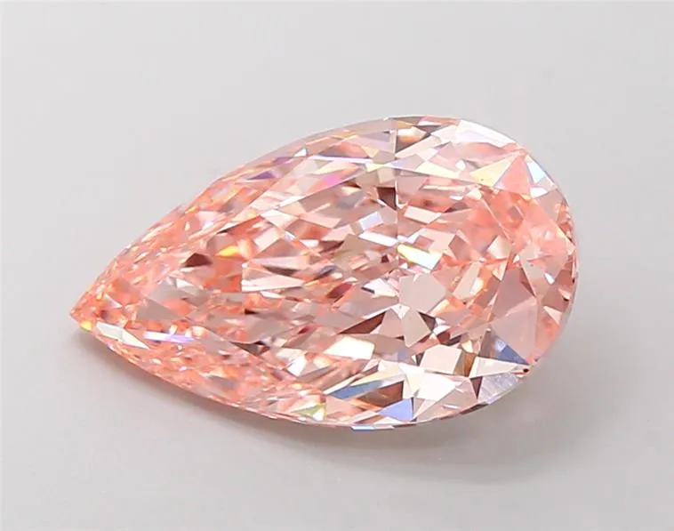 4.62ct Pear Lab Grown Diamond (Colour Fancy Intense Pink, Clarity VS1, IGI Certified)