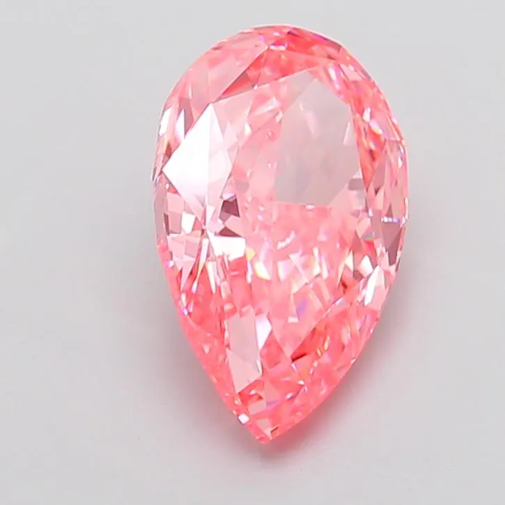 4.72ct Pear Lab Grown Diamond (Colour Fancy Vivid Pink, Clarity VVS2, IGI Certified)