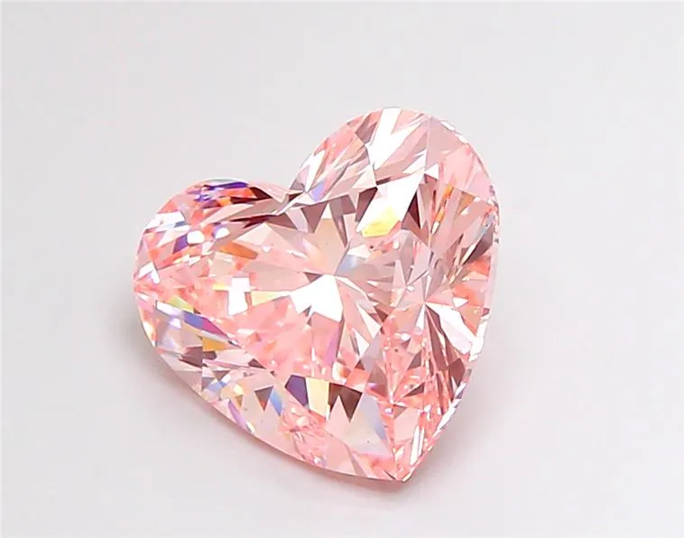 5.00ct Heart Lab Grown Diamond (Colour Fancy Intense Pink, Clarity VS2, IGI Certified)