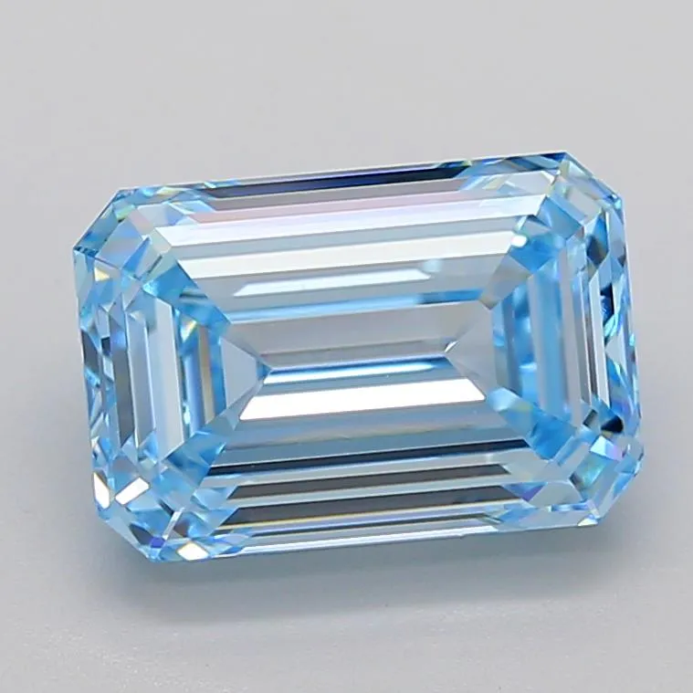 5.01ct Emerald Lab Grown Diamond (Colour Fancy Intense Blue, Clarity VS1, IGI Certified)