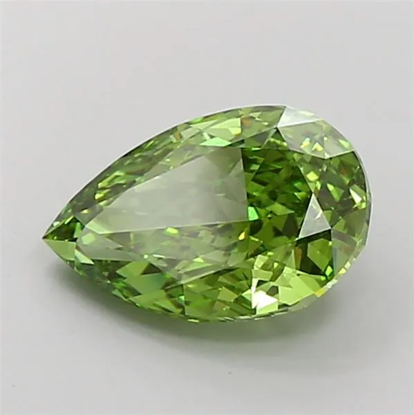 5.01ct Pear Lab Grown Diamond (Colour Fancy Vivid Green, Clarity VVS2, IGI Certified)