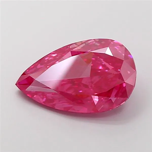 5.01ct Pear Lab Grown Diamond (Colour Fancy Vivid Pink, Clarity VS2, IGI Certified)