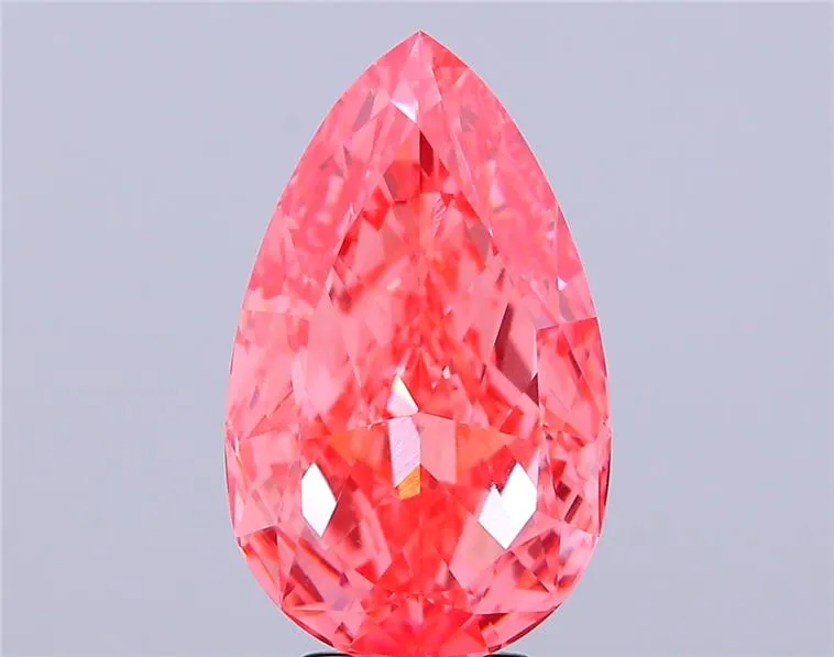 5.01ct Pear Lab Grown Diamond (Colour Fancy Vivid Pink, Clarity VVS2, IGI Certified)