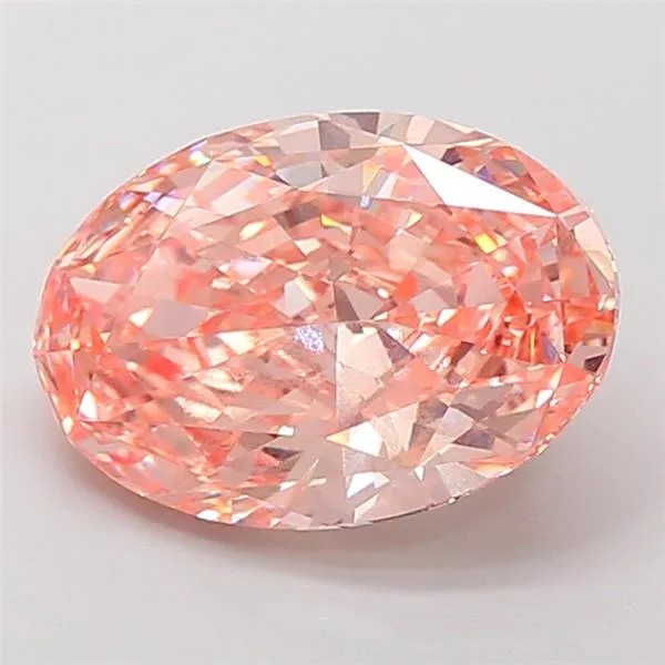 5.03ct Oval Lab Grown Diamond (Colour Fancy Intense Pink, Clarity VS1, IGI Certified)