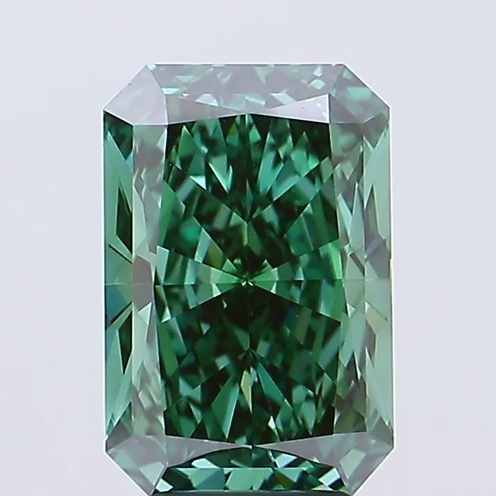 5.03ct Radiant Lab Grown Diamond (Colour Fancy Vivid Green, Clarity VVS1, IGI Certified)