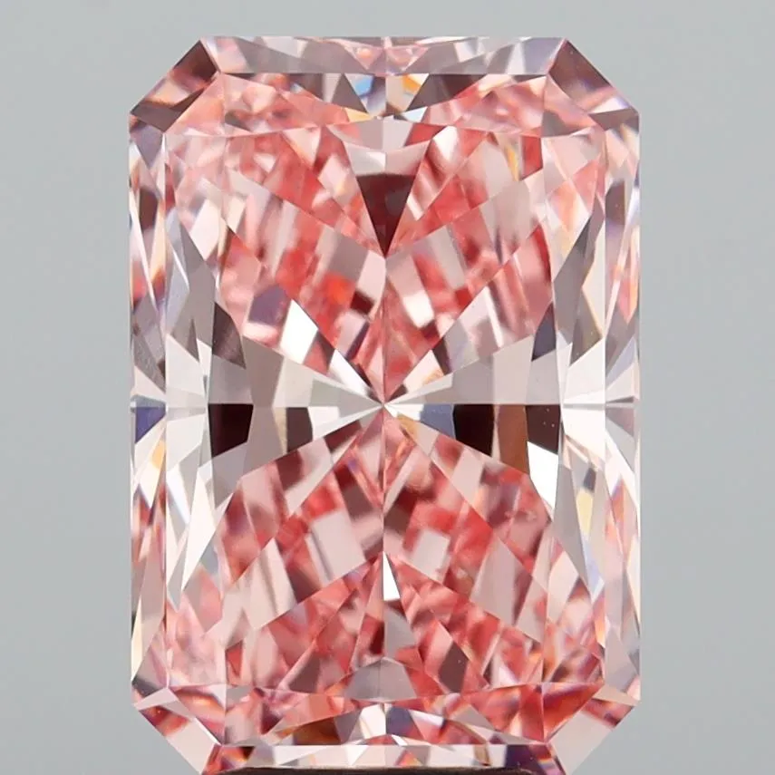 5.07ct Radiant Lab Grown Diamond (Colour Fancy Vivid Pink, Clarity VVS2, IGI Certified)