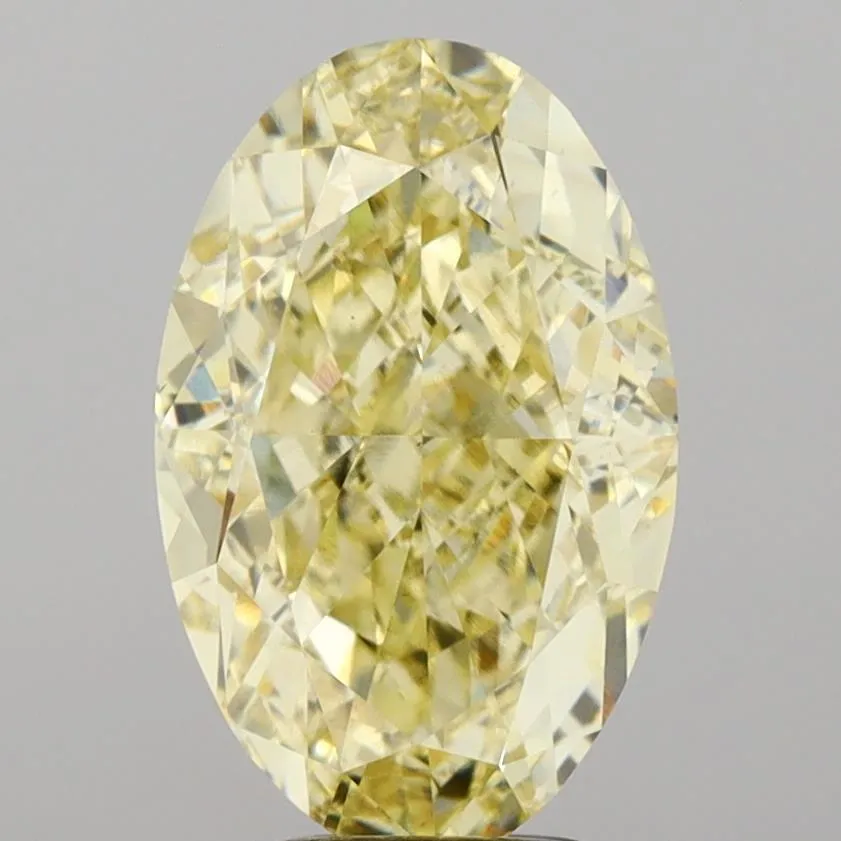 5.08ct Oval Lab Grown Diamond (Colour Fancy Yellow, Clarity VS1, IGI Certified)