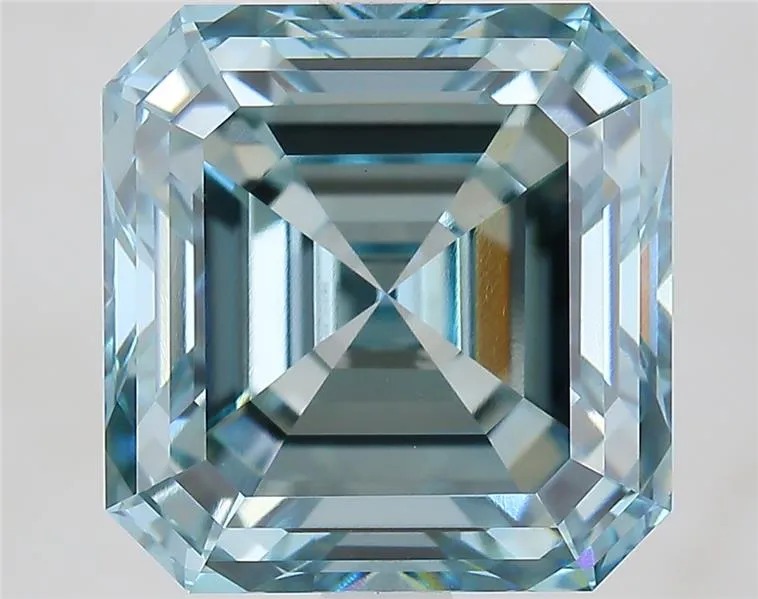 5.08ct Square emerald Lab Grown Diamond (Colour Fancy Green Blue, Clarity VS1, IGI Certified)
