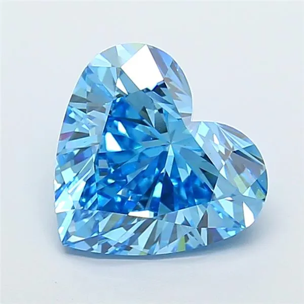 5.09ct Heart Lab Grown Diamond (Colour Fancy Vivid Blue, Clarity VS1, IGI Certified)