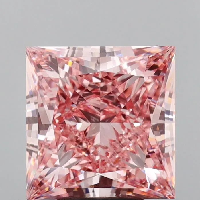 5.09ct Princess Lab Grown Diamond (Colour Fancy Intense Pink, Clarity VVS2, IGI Certified)