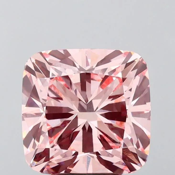 5.14ct Cushion brilliant Lab Grown Diamond (Colour Fancy Vivid Pink, Clarity VVS2, IGI Certified)