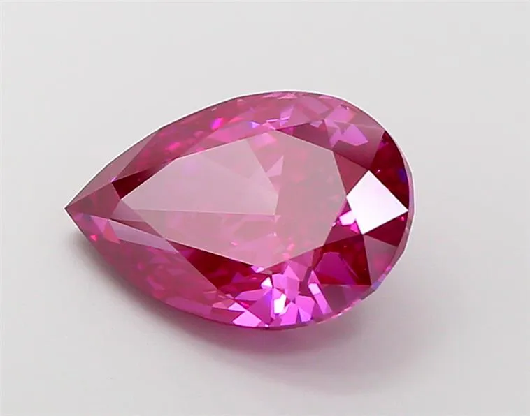 5.15ct Pear Lab Grown Diamond (Colour Fancy Vivid Pink, Clarity VS1, IGI Certified)