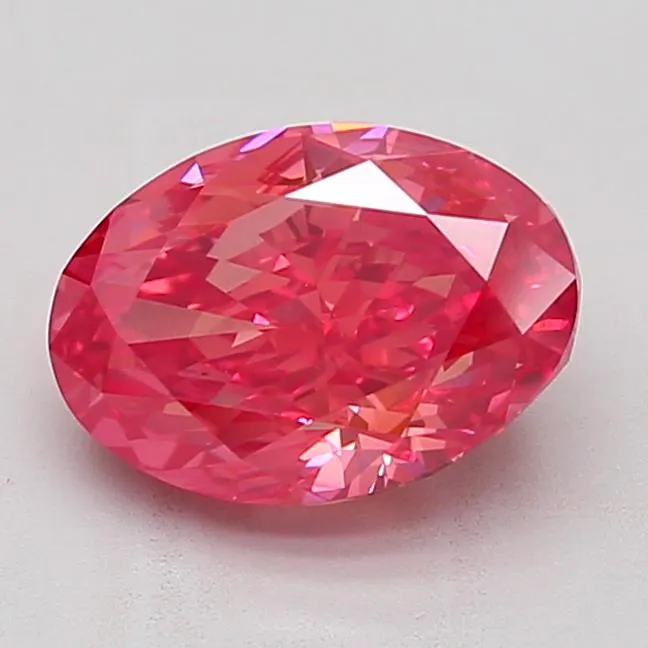 5.16ct Oval Lab Grown Diamond (Colour Fancy Vivid Pink, Clarity VS1, Uncertified)