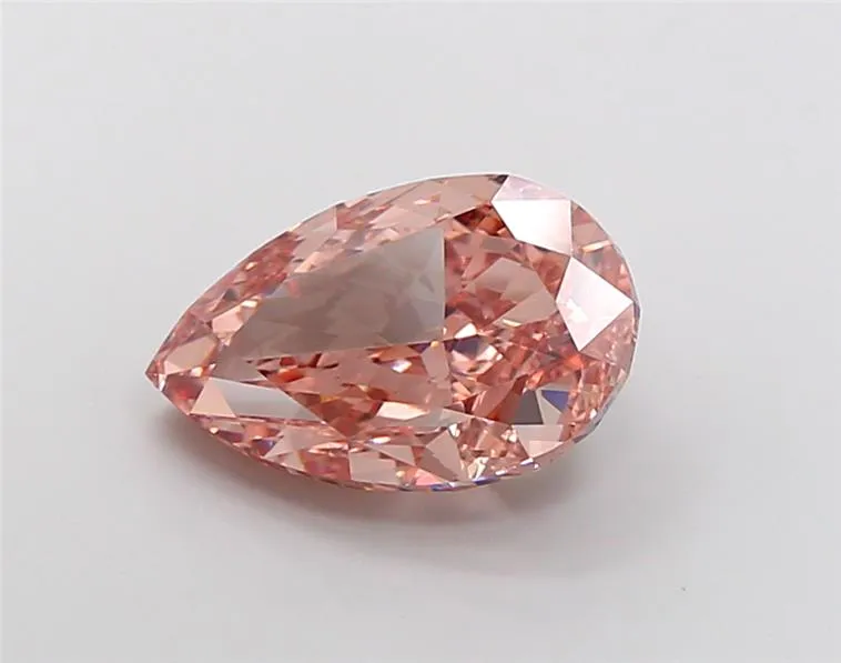 5.16ct Pear Lab Grown Diamond (Colour Fancy Pinkish Brown, Clarity VVS2, IGI Certified)