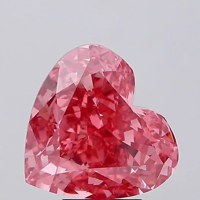 5.33ct Heart Lab Grown Diamond (Colour Fancy Vivid Pink, Clarity VVS2, IGI Certified)