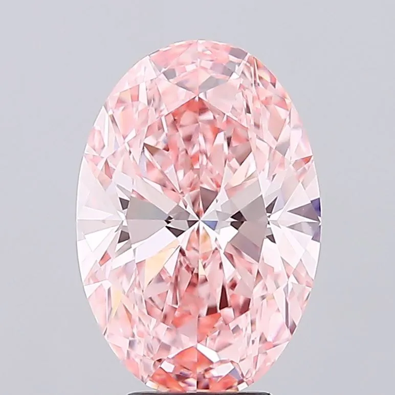 5.38ct Oval Lab Grown Diamond (Colour Fancy Vivid Pink, Clarity VVS2, IGI Certified)