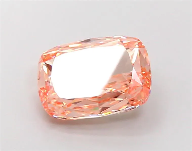 5.57ct Cushion modified Lab Grown Diamond (Colour Fancy Pinkish Orange, Clarity VS1, IGI Certified)