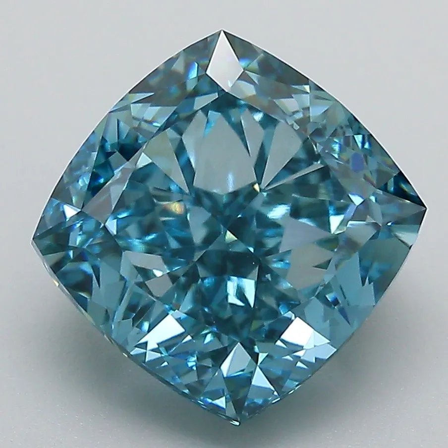 5.62ct Cushion modified Lab Grown Diamond (Colour Fancy Vivid Blue, Clarity VVS2, IGI Certified)