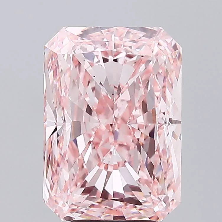 6.78ct Radiant Lab Grown Diamond (Colour Fancy Vivid Pink, Clarity VS1, IGI Certified)
