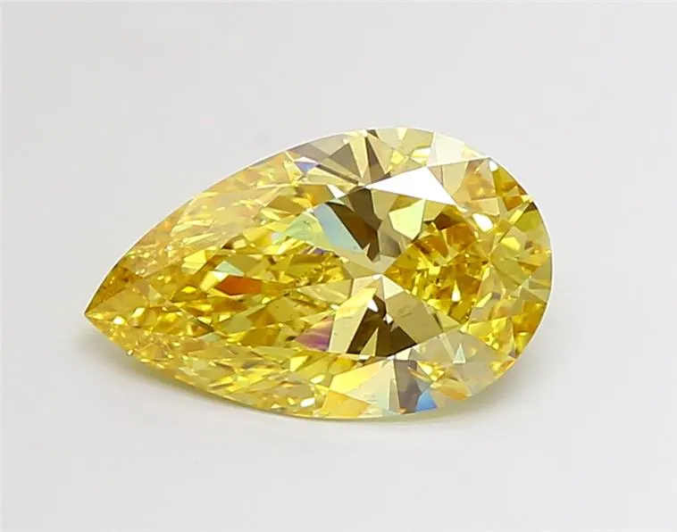 7.02ct Pear Lab Grown Diamond (Colour Fancy Vivid Yellow, Clarity SI1, IGI Certified)