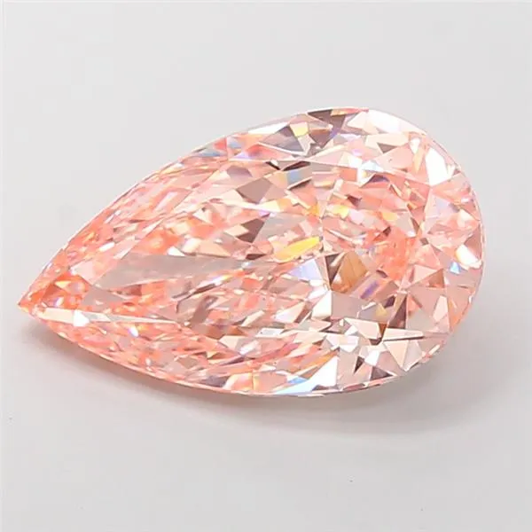 7.08ct Pear Lab Grown Diamond (Colour Fancy Vivid Pink, Clarity VS1, IGI Certified)