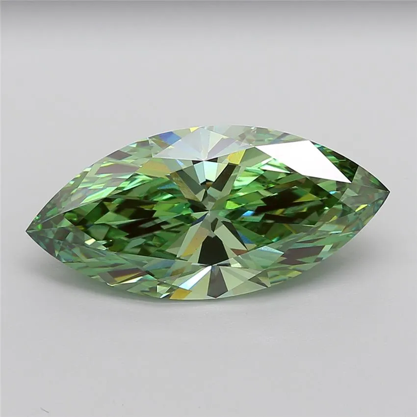 8.05ct Marquise Lab Grown Diamond (Colour Fancy Vivid Green, Clarity VVS2, IGI Certified)