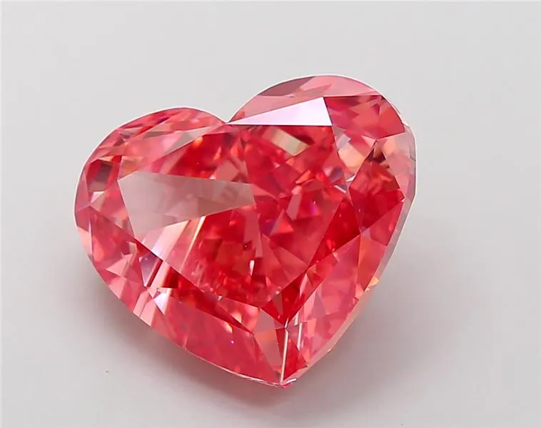 8.58ct Heart Lab Grown Diamond (Colour Fancy Vivid Red, Clarity VS1, IGI Certified)