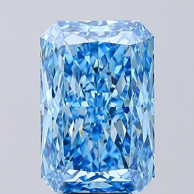 9.17ct Radiant Lab Grown Diamond (Colour Fancy Vivid Blue, Clarity VVS2, IGI Certified)