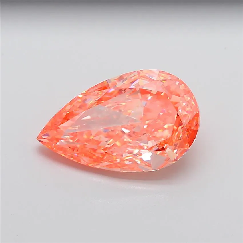 9.29ct Pear Lab Grown Diamond (Colour Fancy Vivid Pink, Clarity VVS2, IGI Certified)