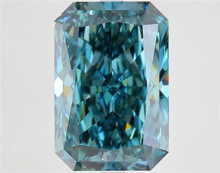 9.52ct Radiant Lab Grown Diamond (Colour Fancy Vivid Green Blue, Clarity VS1, IGI Certified)