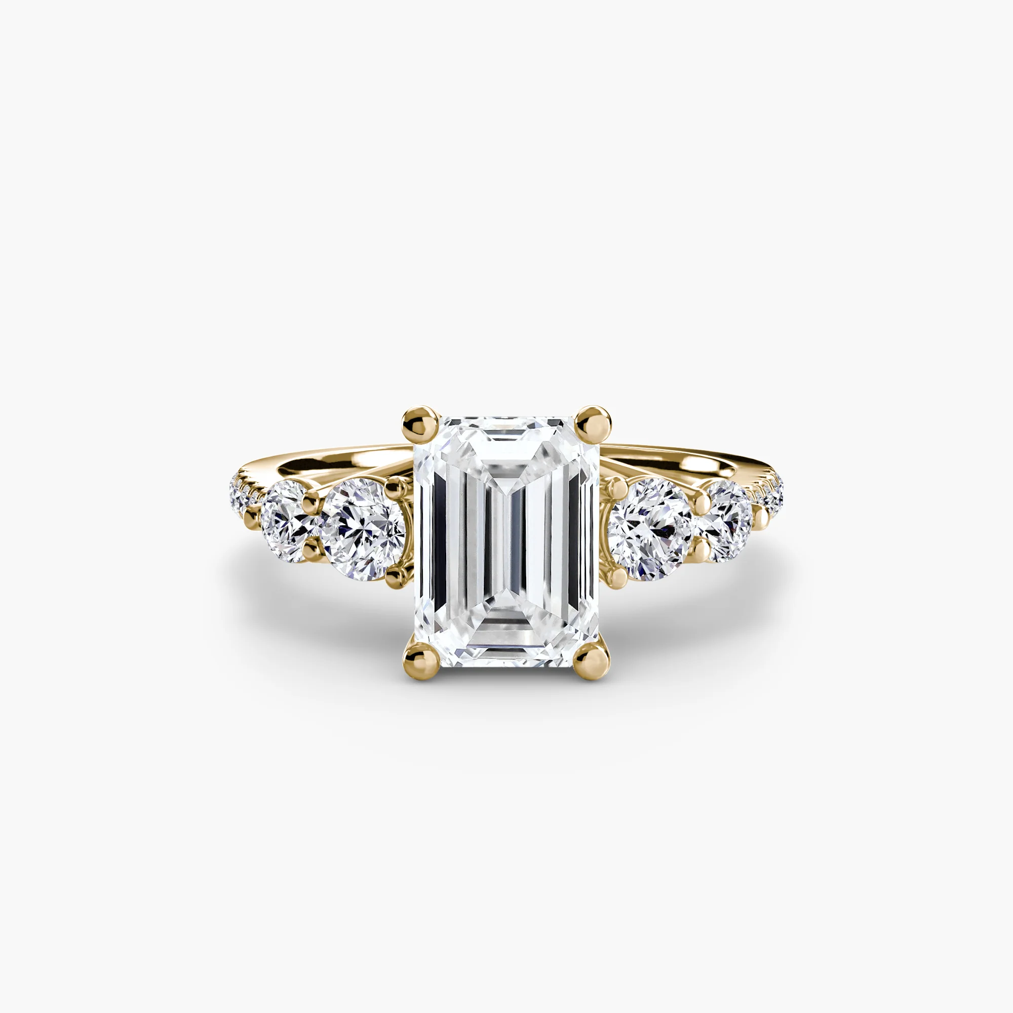 Five Stone Ring with Pavé Band - Image 17