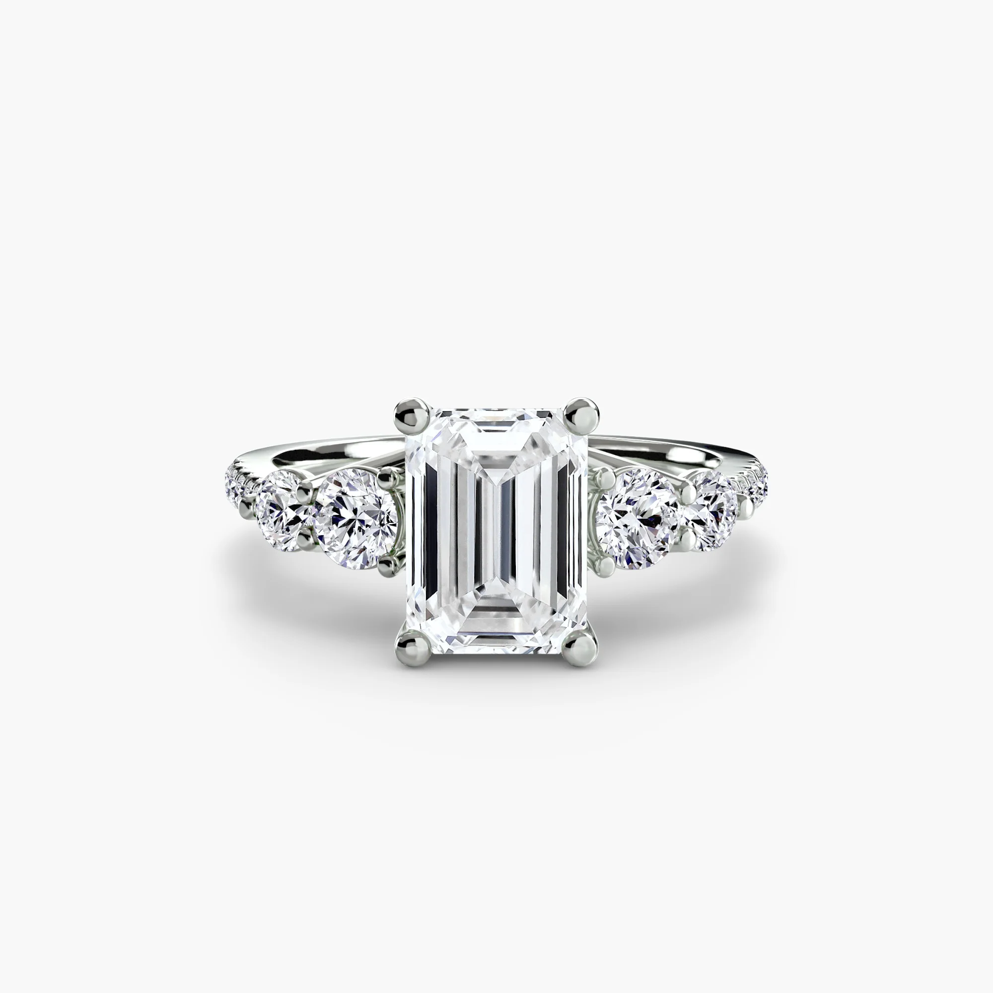 Five Stone Ring with Pavé Band - Image 7