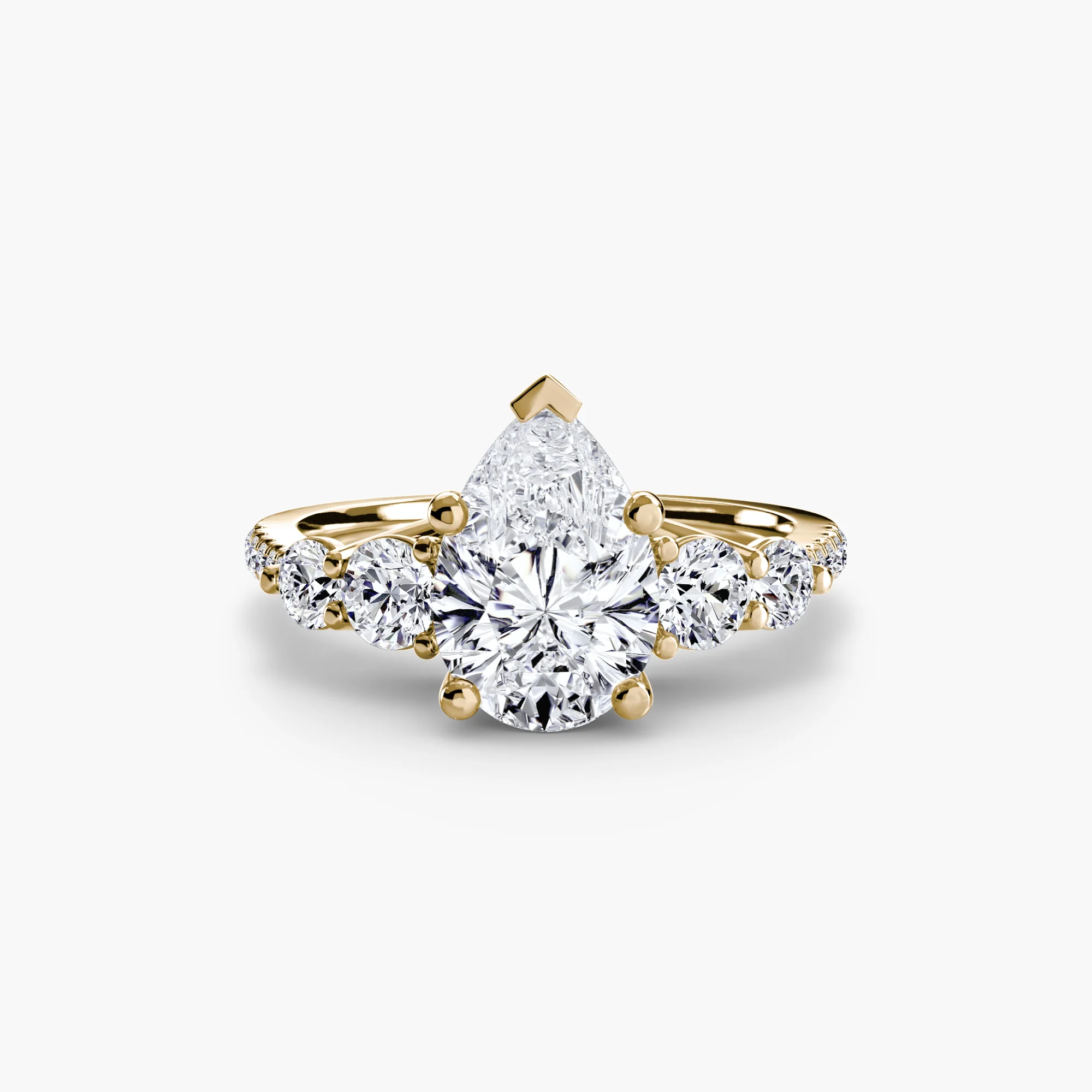 Five Stone Ring with Pavé Band - Image 76