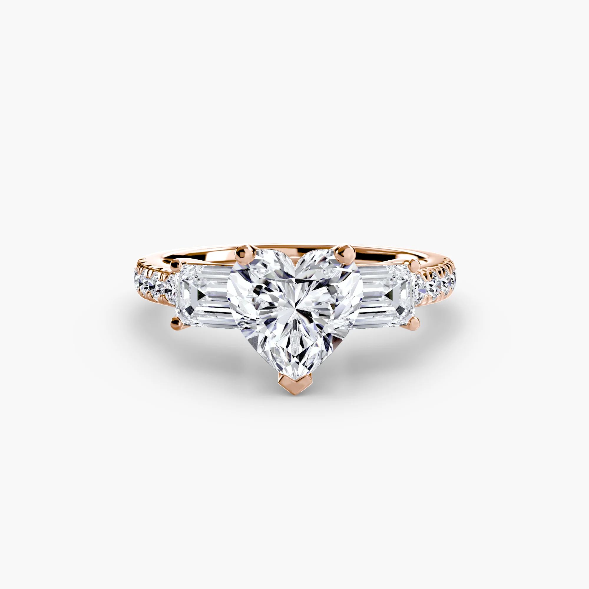 Three-Stone Ring with Pavé Band 4 - Image 27