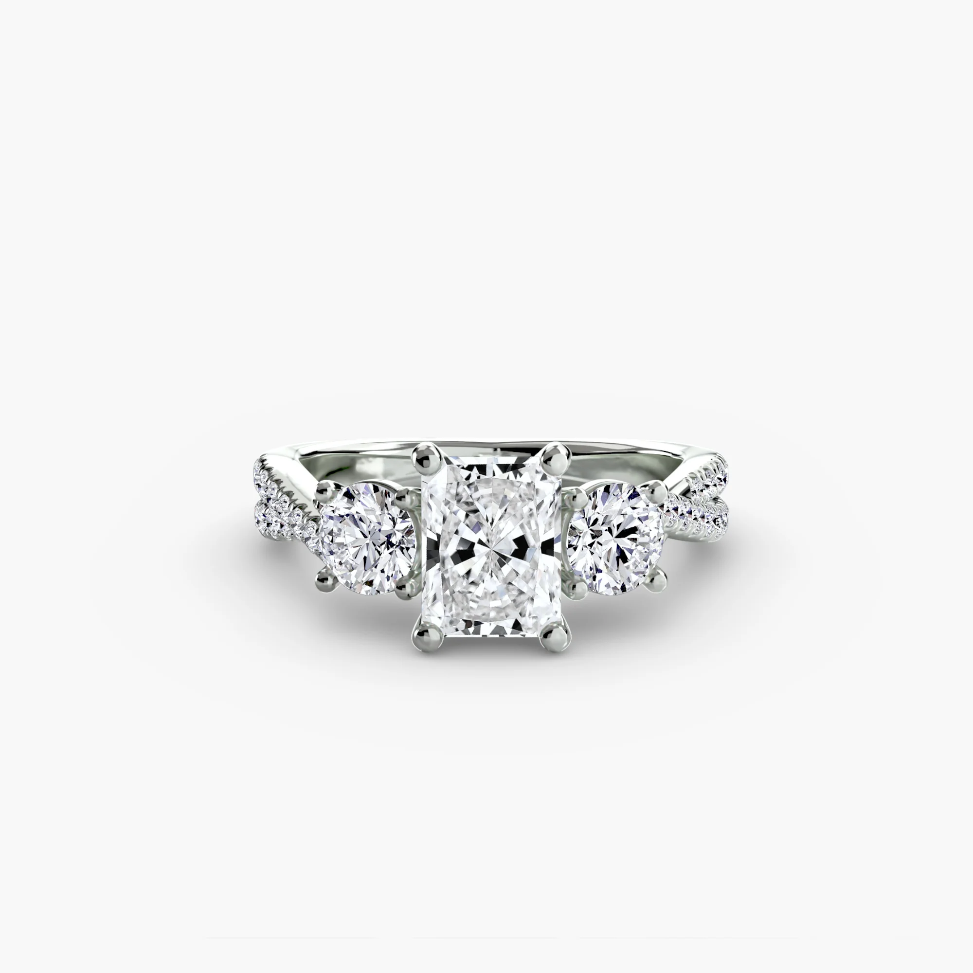 Three-Stone with Pavé Band 2 - Image 37