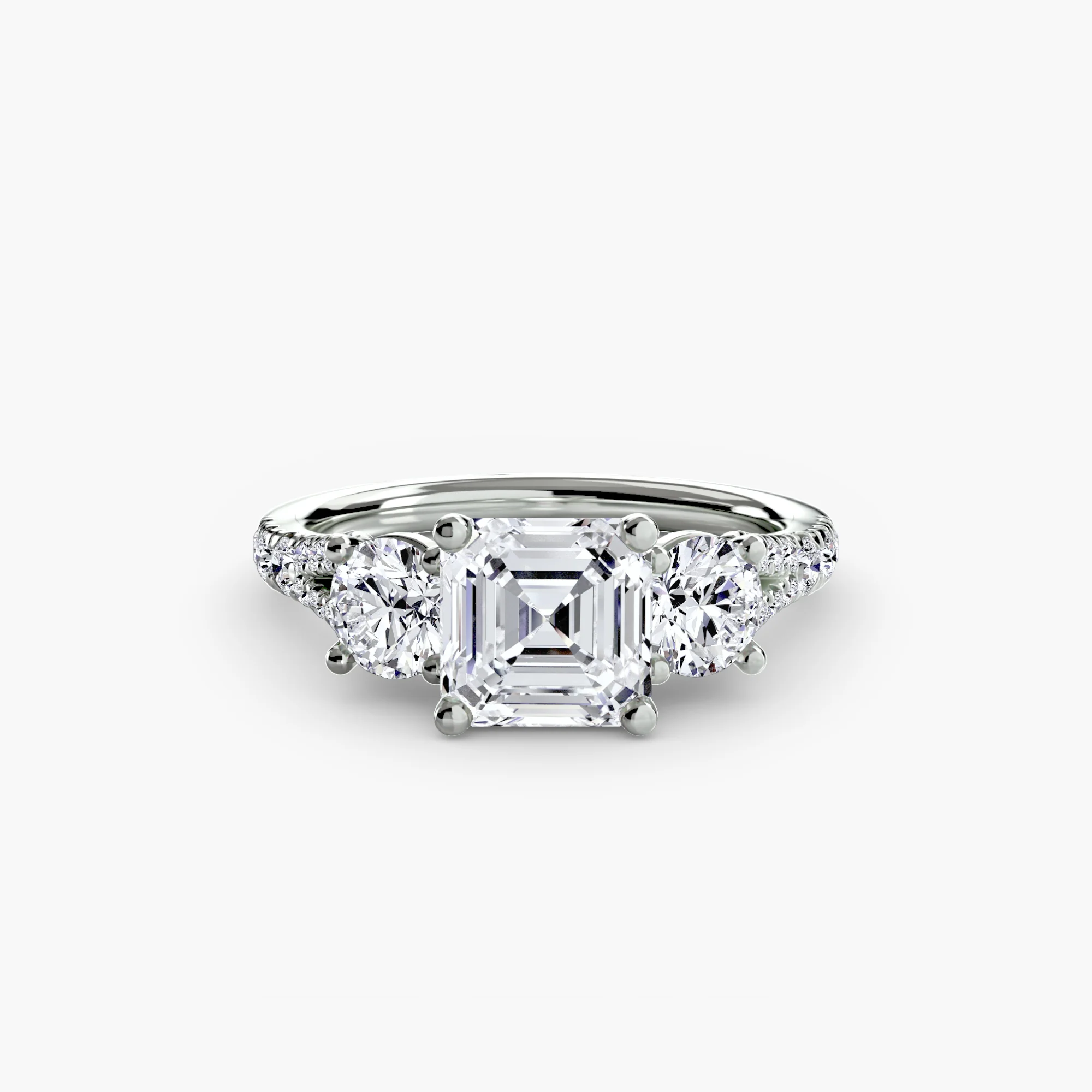 Three-Stone with Pavé Band 3 - Image 10