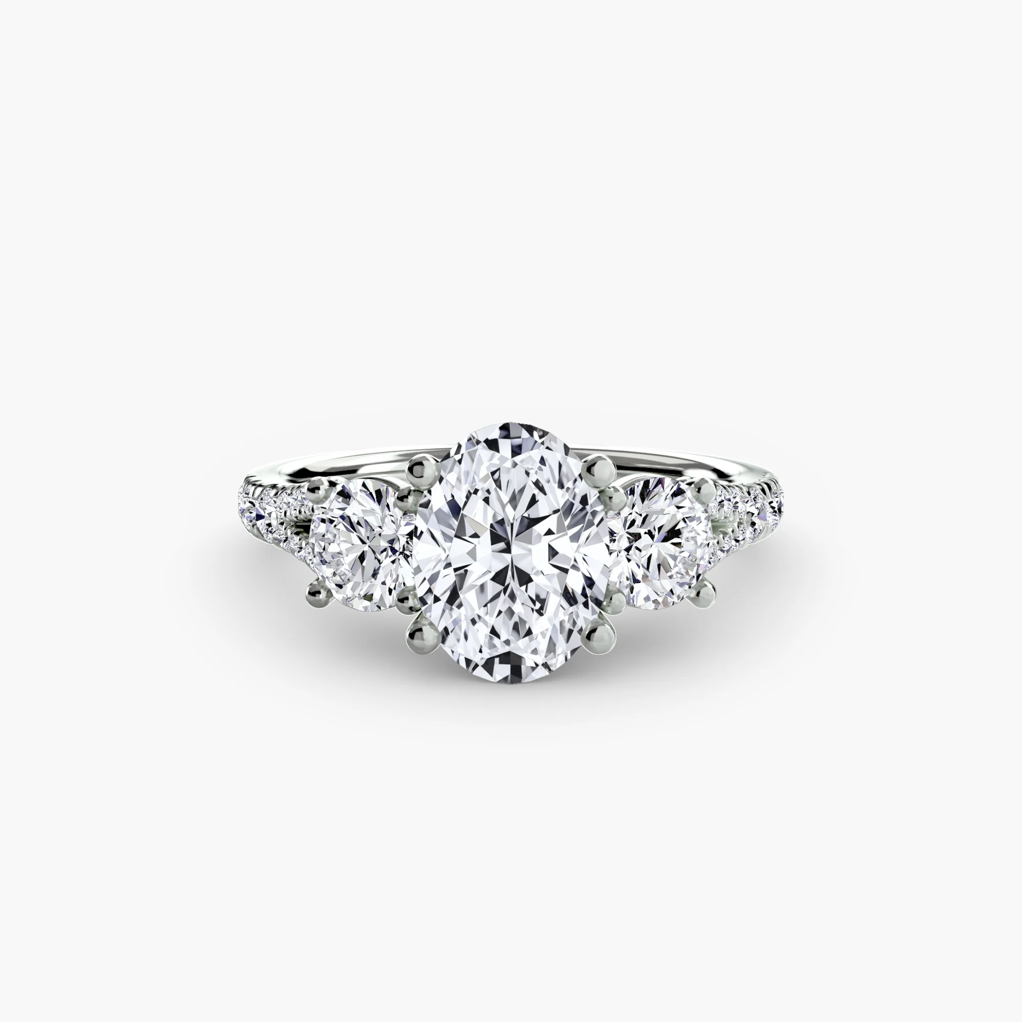 Three-Stone with Pavé Band 3 - Image 65