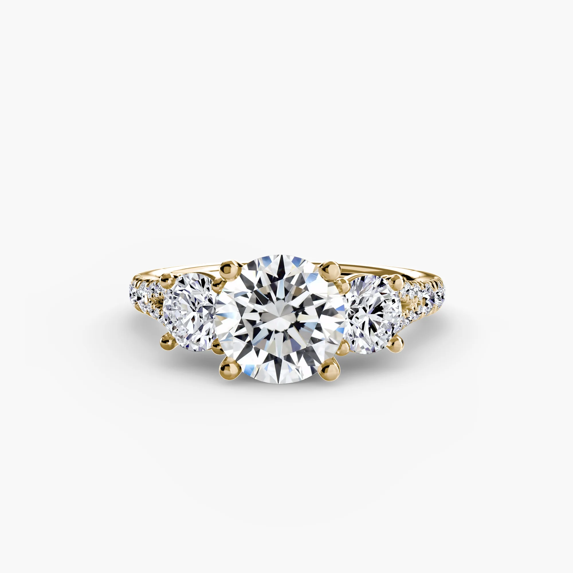 Three-Stone with Pavé Band 3 - Image 72
