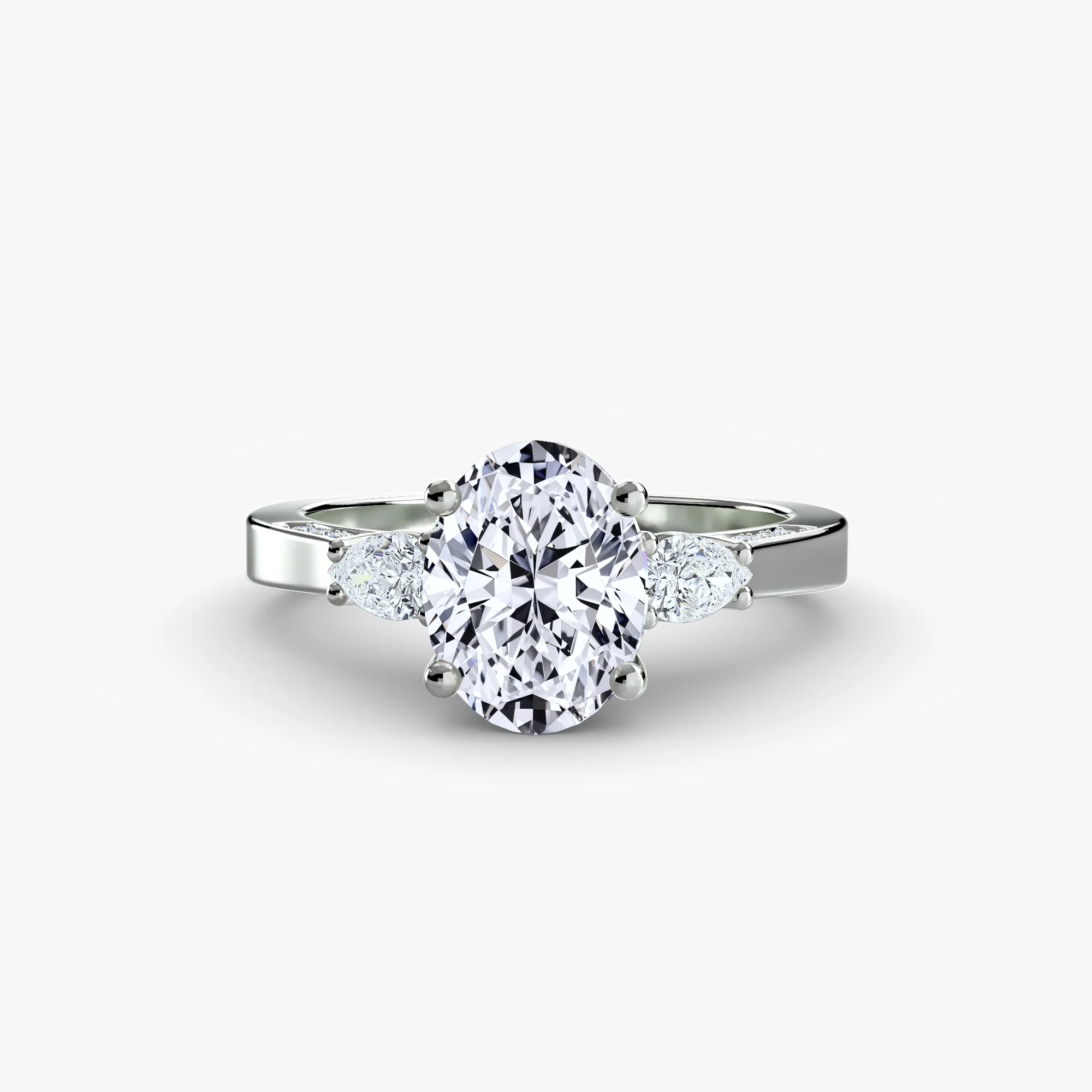Three Stone with Pavé Shoulders - Image 11